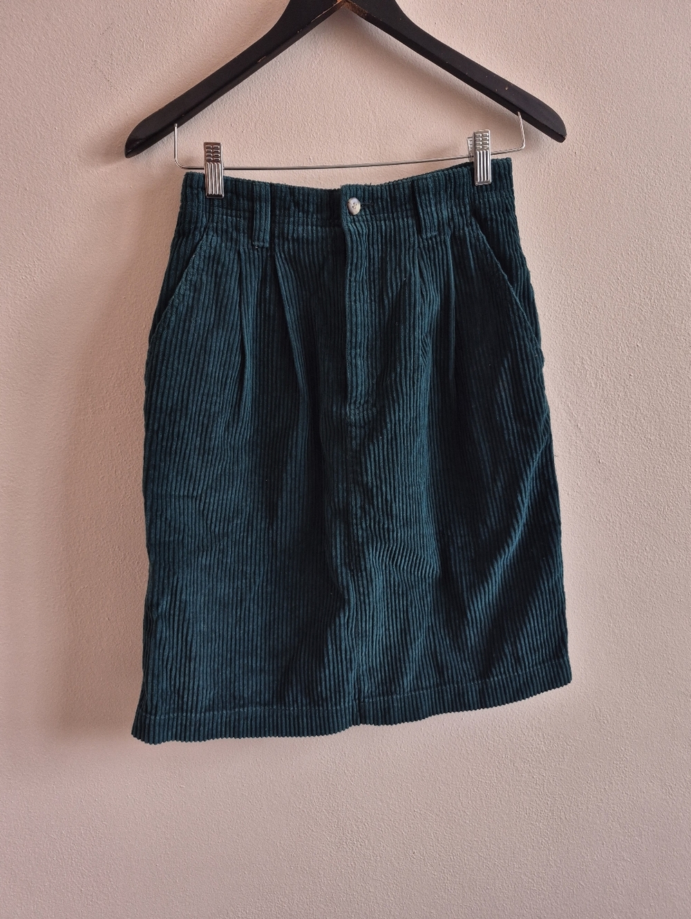 Vintage Teal Corduroy Skirt By Eddie Bauer Womens Size 8